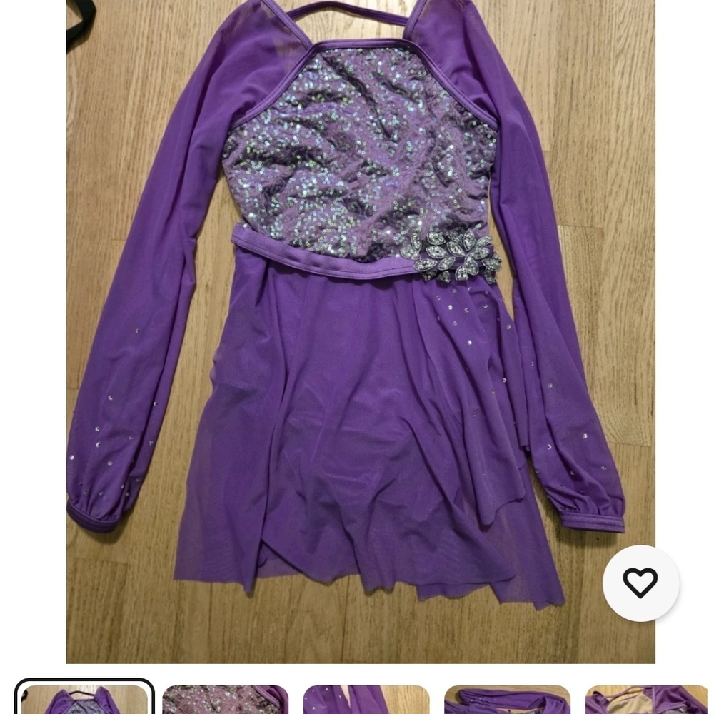 Weissman, Size Child Medium Dance Lyrical Dress with Sequin Details